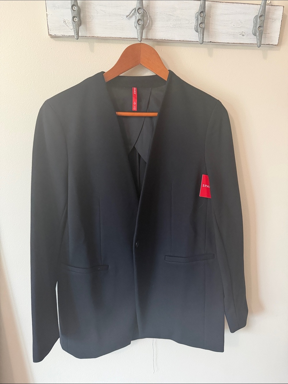 SPANX Black Women's Blazer - Sleek Open-Front Suit Jacket